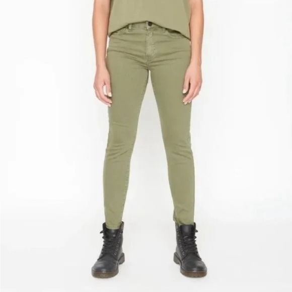 Sandrine Rose x Free People Army Green Skinny Jeans | Size 28 | NWT - Picture 1 of 8